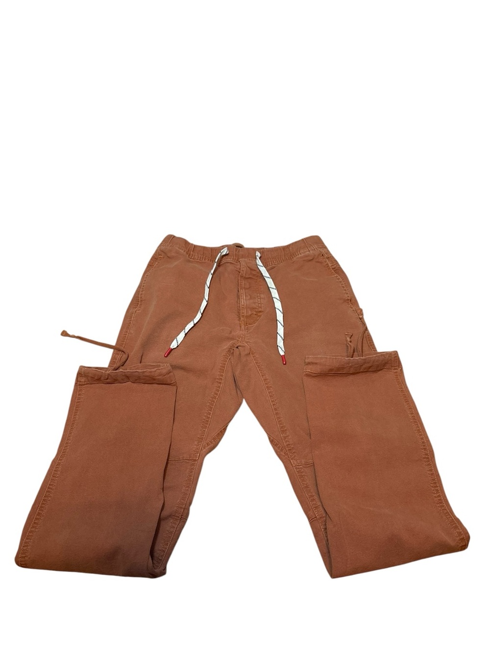 Topo Designs Dirt Pants Drawstring Utility Brick Burnt Orange Mens’s Size Small